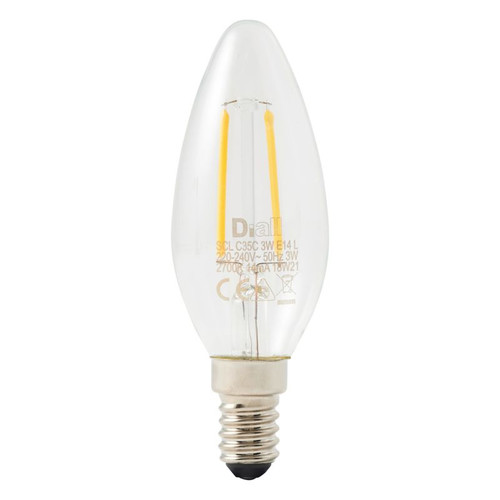 Diall LED Bulb Filament C35 E14 250lm 2700K