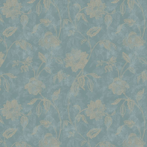 GoodHome Vinyl Wallpaper on Fleece Coral, green/blue