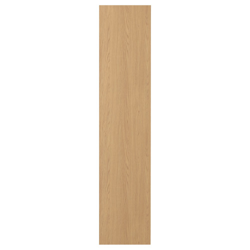 STORKLINTA Door with hinges, oak effect, 50x229 cm