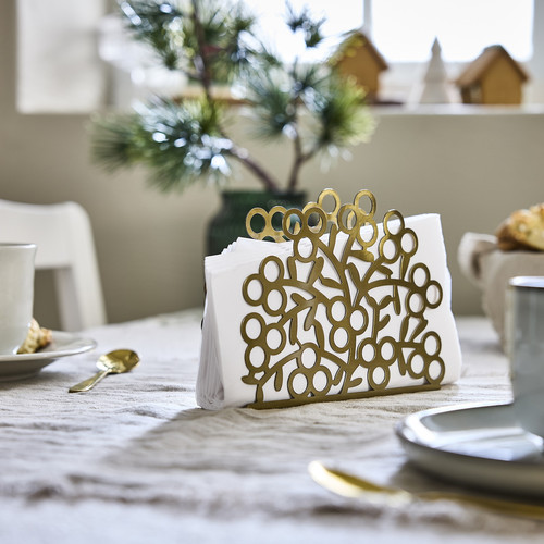 VINTERFINT Napkin holder, gold-colour