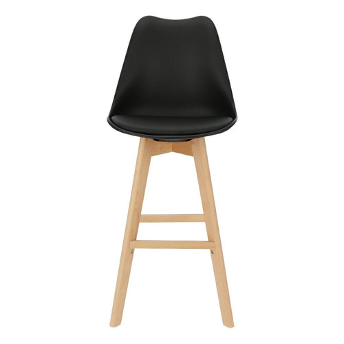 Bar Stool Norden Wood, high, PP, black