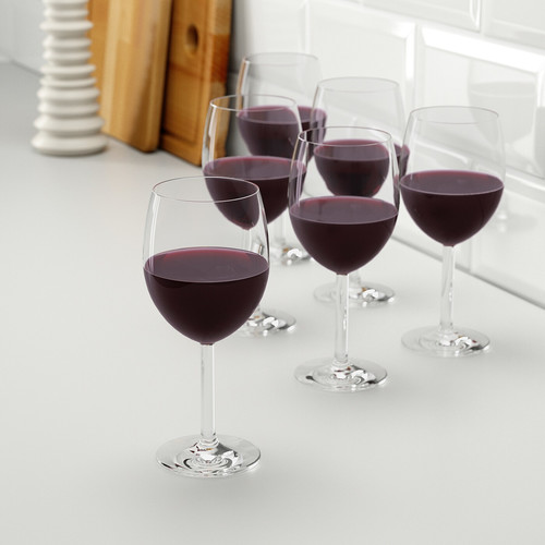 SVALKA Red wine glass, 30 cl, 6 pack