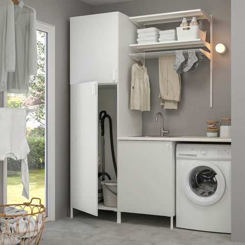 ENHET Laundry, white, 183x63.5x222.5 cm