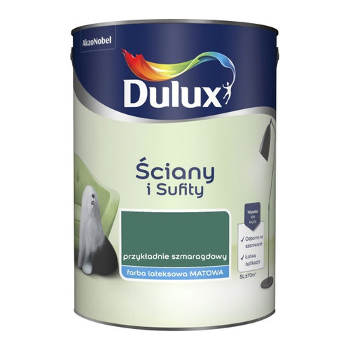 Dulux Walls & Ceilings Matt Latex Paint 5l finely emerald