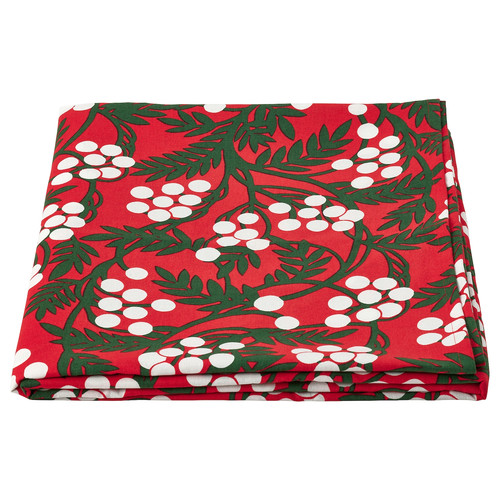 VINTERFINT Tablecloth, berry pattern red, 145x240 cm