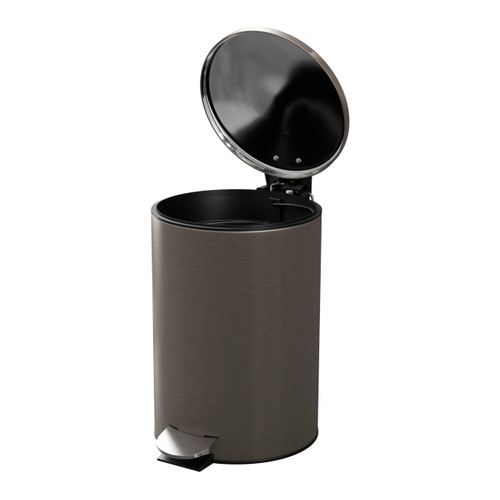 GoodHome Bathroom Waste Bin Koros 3l, soft close, titanium