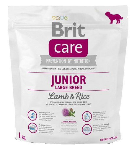 Brit Care Dog Food New Junior Large Breed Lamb & Rice 1kg