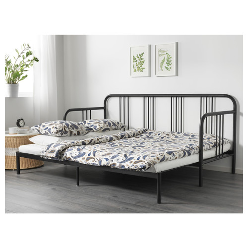 FYRESDAL Day-bed frame, black, 80x200 cm