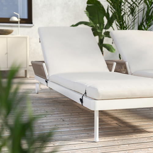 FRÖSÖN/DUVHOLMEN Sun lounger cushion, beige, 190x60 cm
