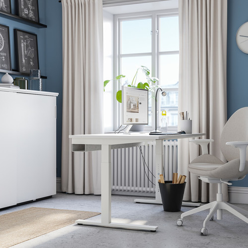 MITTZON Desk, white, 140x60 cm