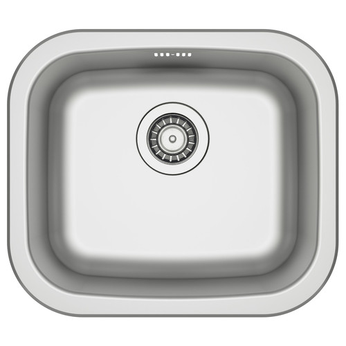 FYNDIG Single-bowl inset sink, stainless steel, 46x40 cm