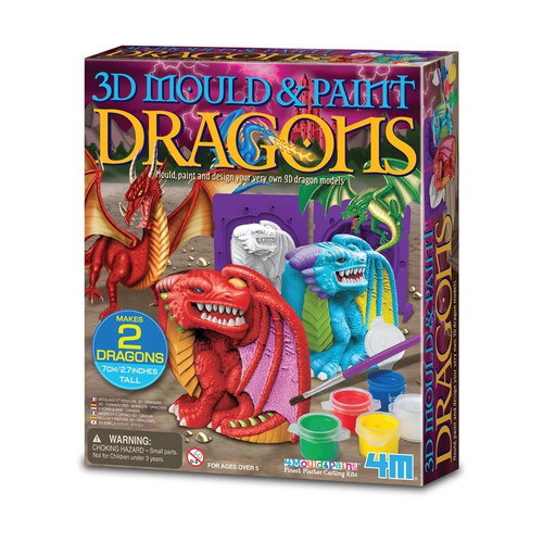 4M 3D Mould & Paint Dragons 5+