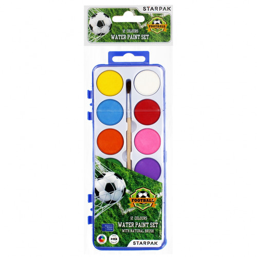 Water Colour Water Paint Set 12 Colours Football