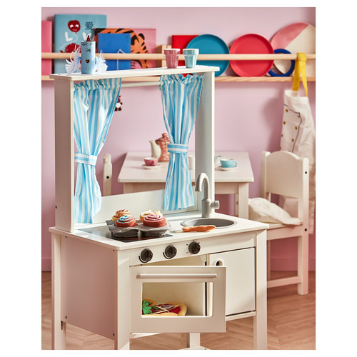 SPISIG Play kitchen with curtains, 55x37x98 cm