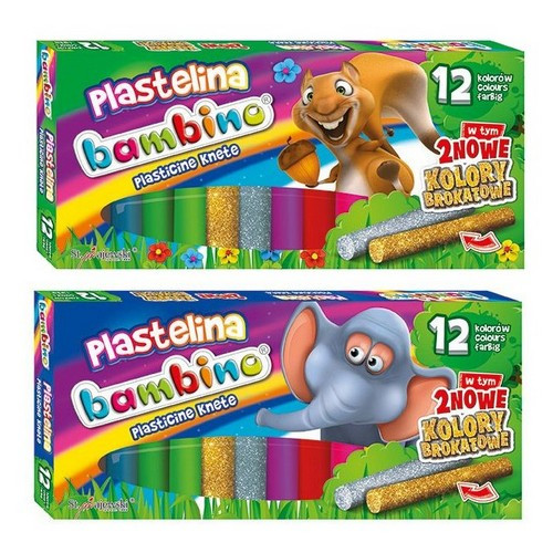 Bambino Plasticine 12 Colours 1pc