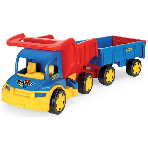 Giant Truck and Trailer Set 107cm, assorted colours, 12m+