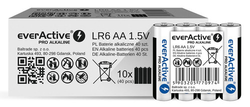 EverActive Pro Alkaline LR6/AA Batteries 4 Pack