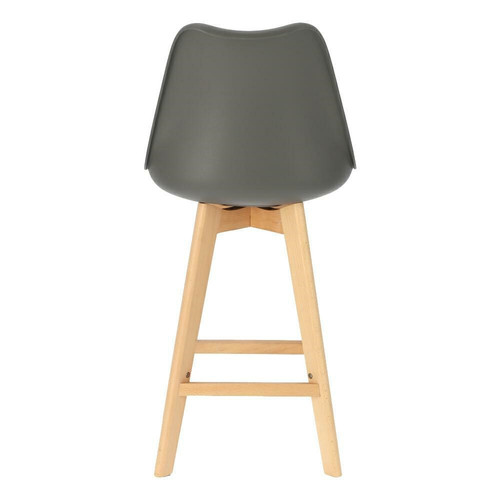 Bar Stool Norden Wood, low, PP, dark grey