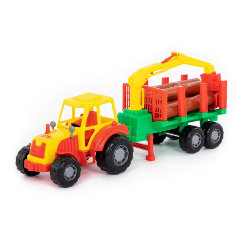 Tractor with Trailer 46cm, assorted colours, 3+