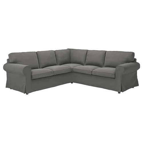 EKTORP Cover for corner sofa, 4-seat, Hakebo dark grey
