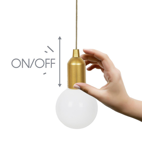 Pendant LED Lamp L, battery-operated, gold