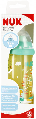 NUK First Choice Flexi Cup 300ml 12m+, yellow-green