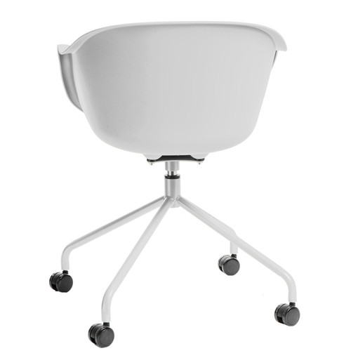 Chair with Castors Roundy, white