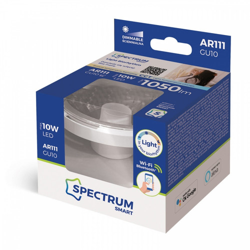 Spectrum Smart Bulb TUYA WIFI AR111 10W CCT+DIM, white