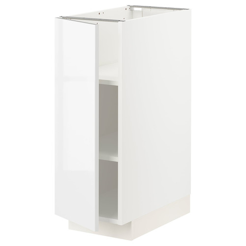 METOD Base cabinet with shelves, white/Ringhult white, 30x60 cm