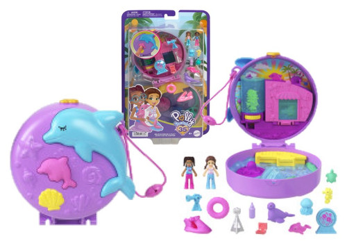 Polly Pocket Dolphin Rescue & Play Compact HWN96 4+