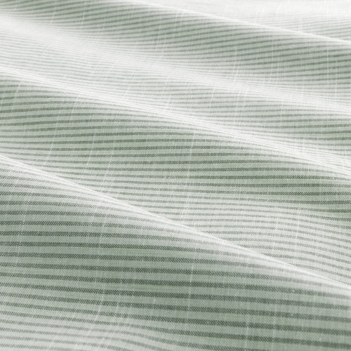 BERGPALM Quilt cover and pillowcase, green, stripe, 150x200/50x60 cm