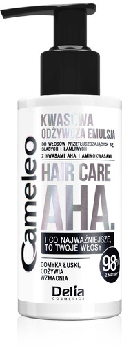 Delia Cameleo Hair Care AHA Acid Nourishing Emulsion for Greasy, Weak & Brittle Hair 98% Natural 150ml
