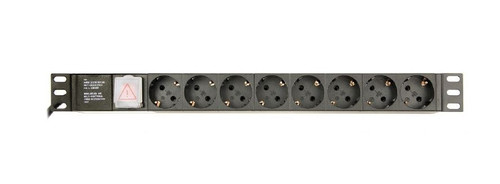 Gembird Power Distribution Unit, 8 Schuko Sockets EU, 1U, 16A, 3m