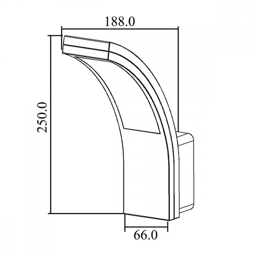 MacLean LED Lamp Faced Outdoor Wall 10W MCE343 SV