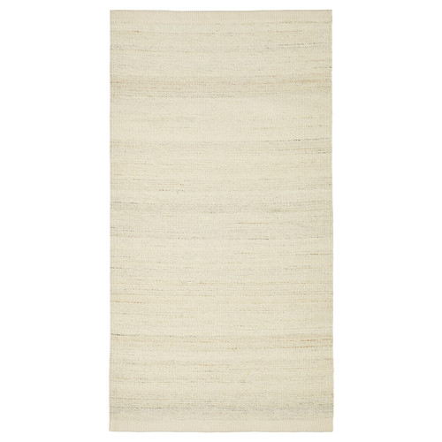 TIDTABELL Rug, flatwoven, beige, 80x150 cm