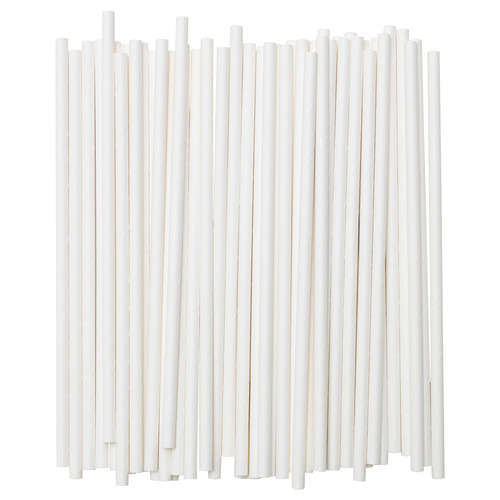 FÖRNYANDE Drinking straw, paper, white, 100 pack
