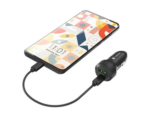 Natec Car Charger 1x USB 1x USB-C QC 3.0