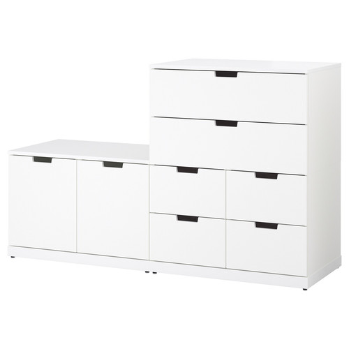 NORDLI Chest of 8 drawers, white, 160x99 cm