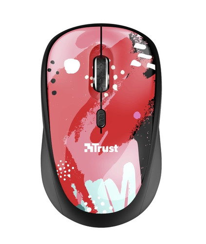 Trust Optical Wireless Mouse Yvi, red brush