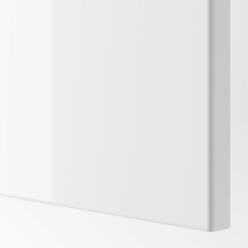 PAX / FARDAL/ÅHEIM Wardrobe combination, high-gloss white/mirror glass, 150x60x236 cm