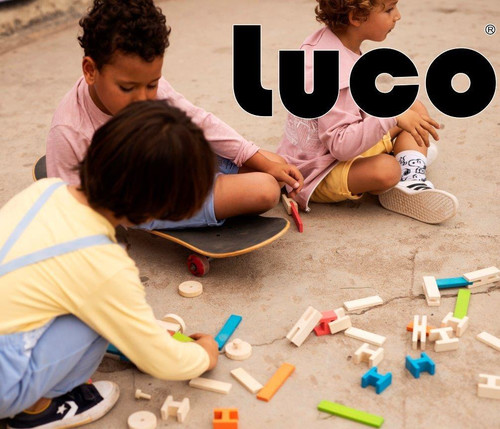 Luco Large Blocks fit Kapla and Keva with Wheels 36 Pieces 3+