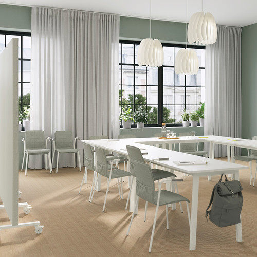MITTZON Conference table, white, 140x68x75 cm