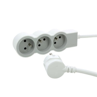 Legrand Extension Cable Standard EU 3x2P+Z 3m, white/grey