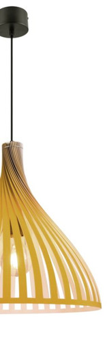 GoodHome Pendant Lamp Crozon E27, yellow