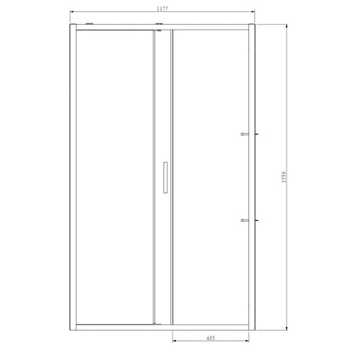 GoodHome Shower Sliding Door Ledava 120 cm, matt black/transparent