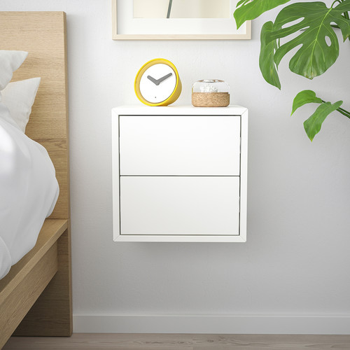 EKET Wall cabinet with 2 drawers, white, 35x35x35 cm