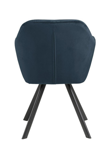 Upholstered Chair Lola, velvet, navy blue