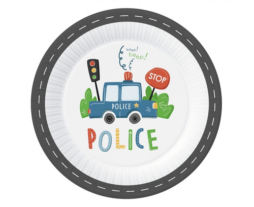 Party Paper Plates Police 23cm 6pcs