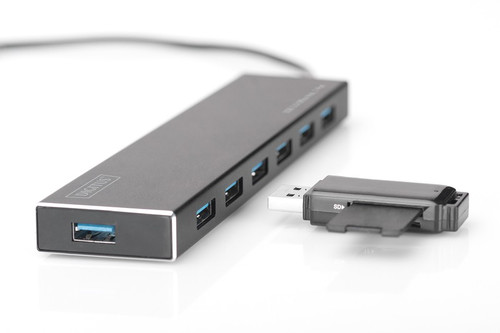 Digitus 7-port Hub USB 3.0 SuperSpeed, aluminum