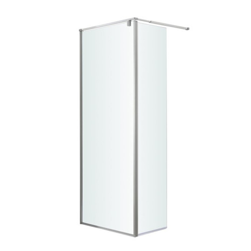 GoodHome Walk-in Shower Ezili 80 + 38 cm, chrome/transparent